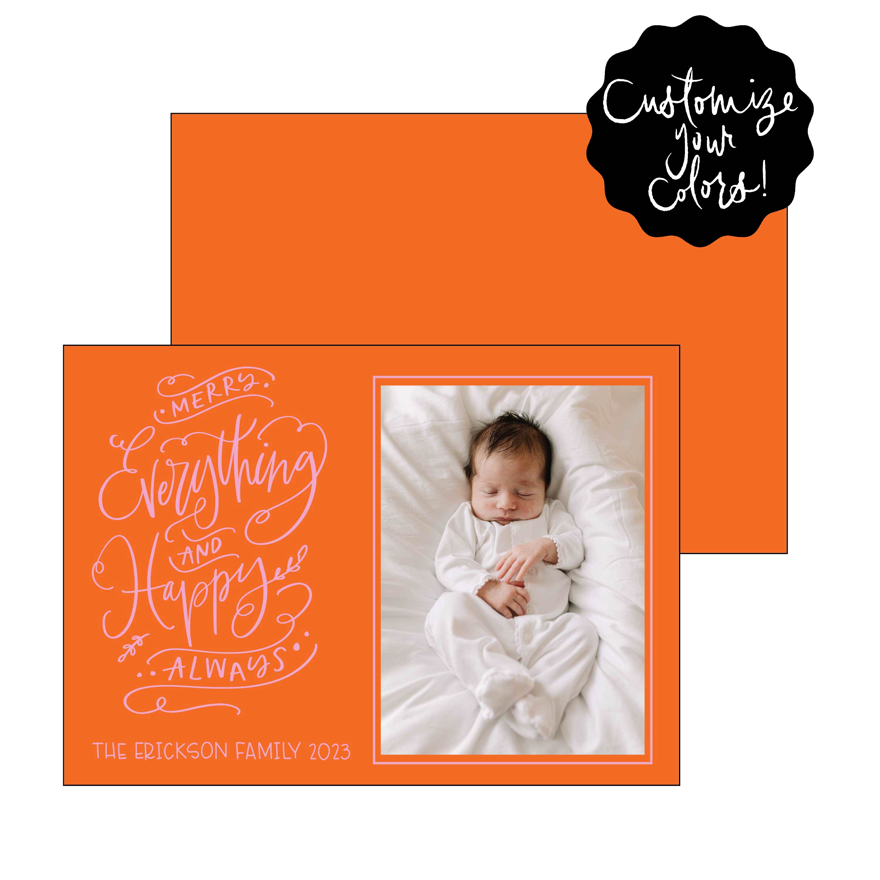 happy always | holiday card | foil-stamped