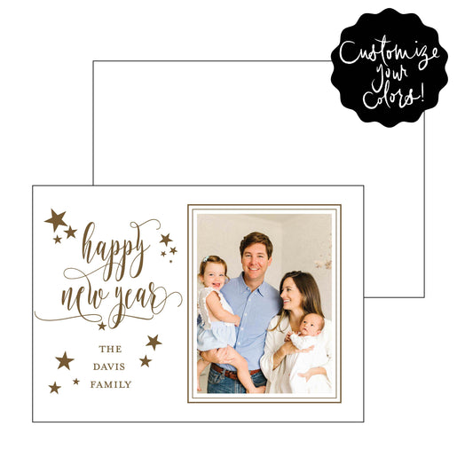 happy new year | holiday card | letterpress