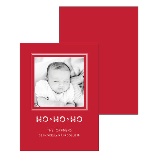 ho ho ho | holiday card | foil-stamped