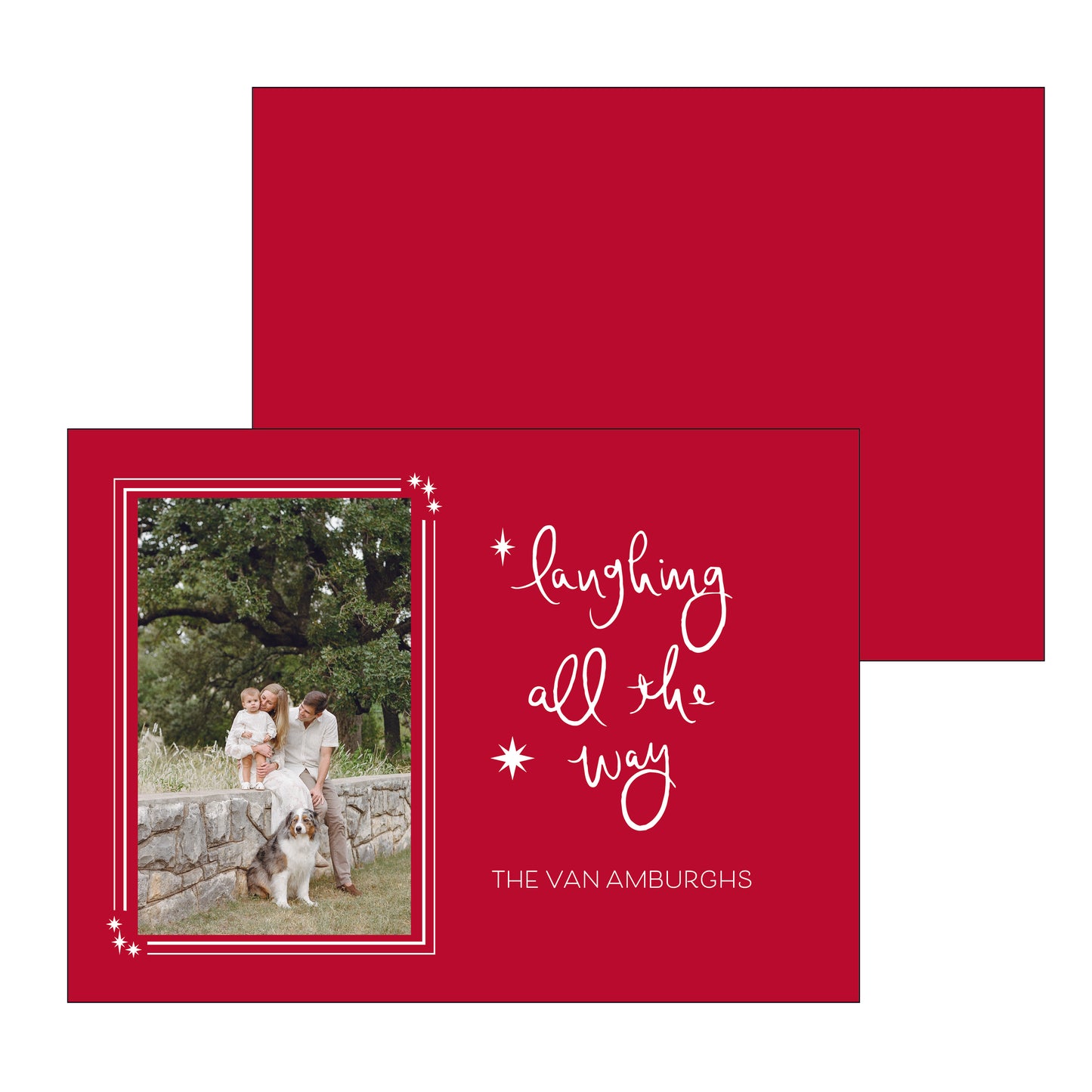 laughing all the way | holiday card | foil-stamped