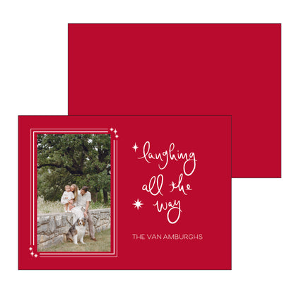 laughing all the way | holiday card | foil-stamped