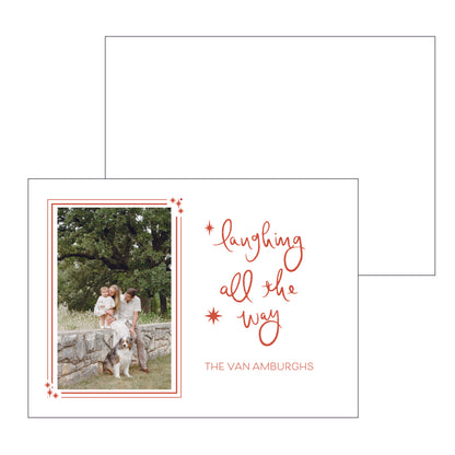 laughing all the way | holiday card | letterpress