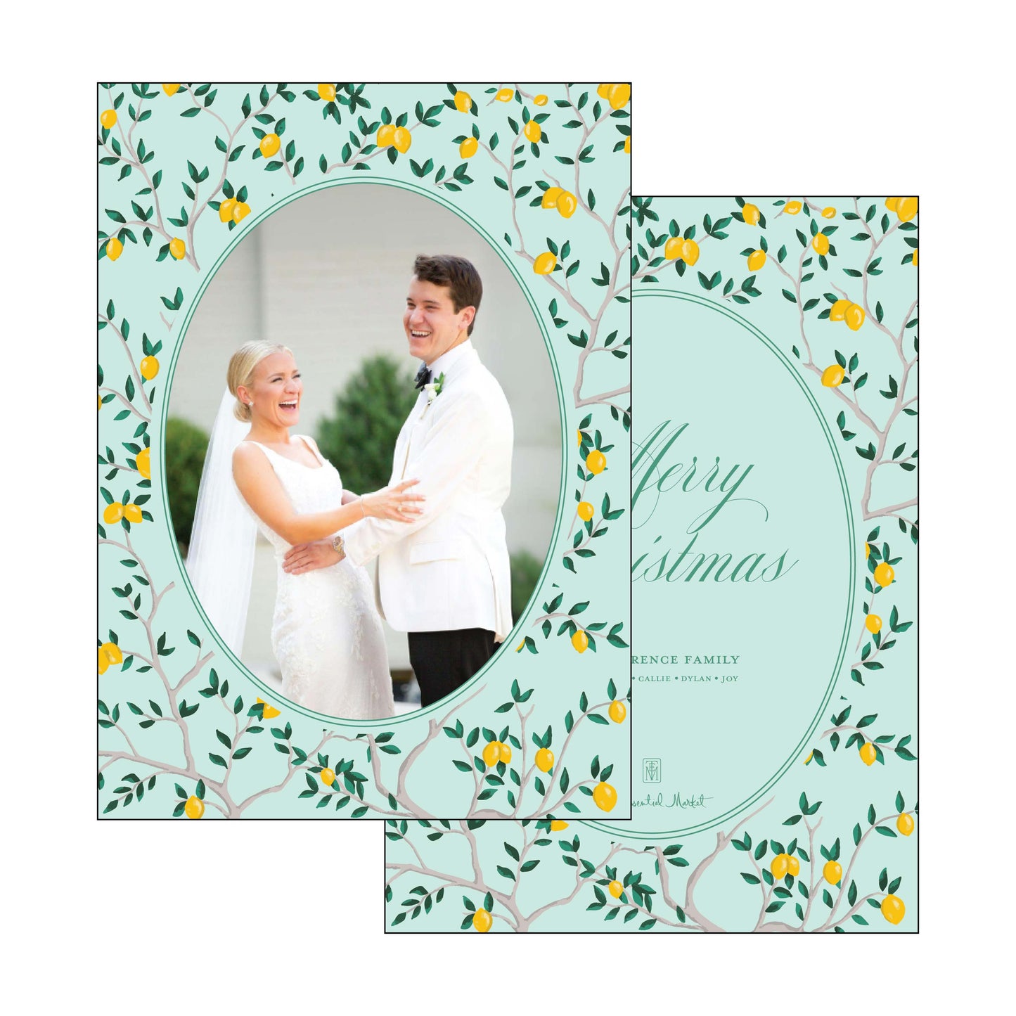 the lemon garden | holiday card | digital printed