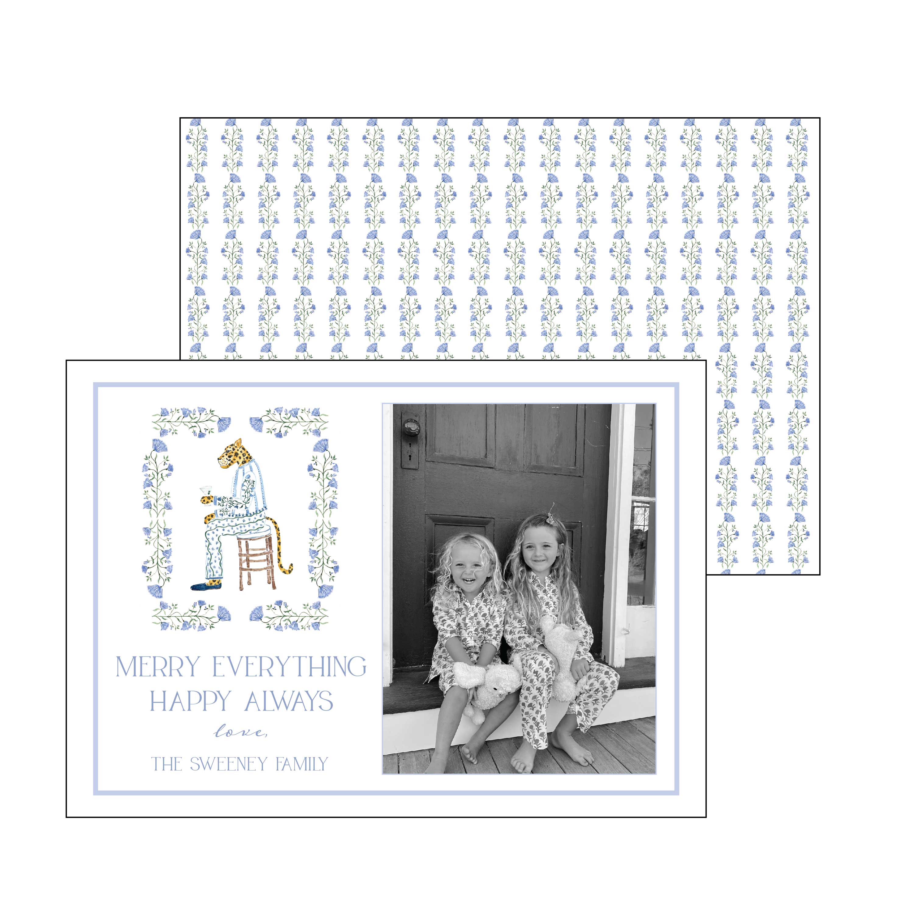 leopard | holiday card | cedar street stationery