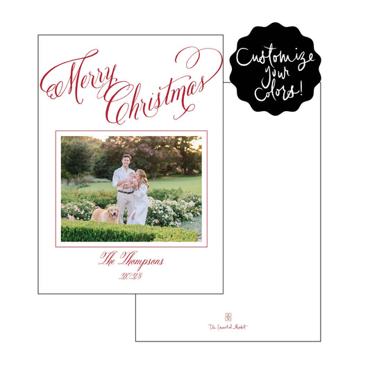 merry christmas calligraphy | holiday card | letterpress