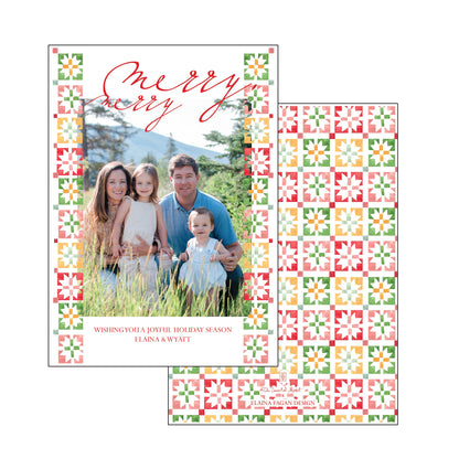 merry merry mosaic | holiday card | elaina fagan design