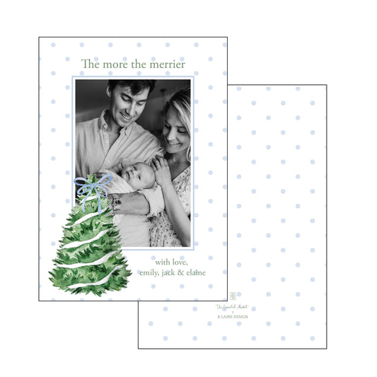 the more the merrier blue | holiday card | k laine design