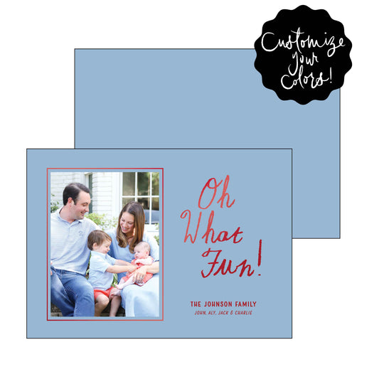 oh what fun | holiday card | foil-stamped