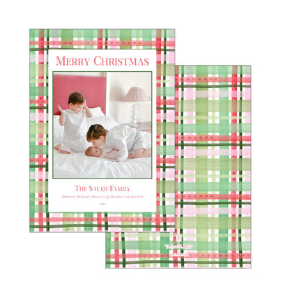 plaid christmas | holiday card | be sweet ink