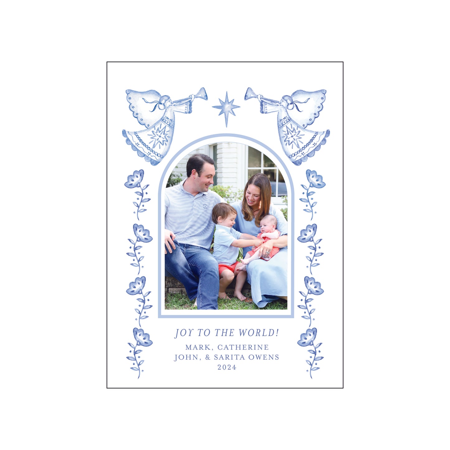 angel toile | holiday card | pearly gates designs