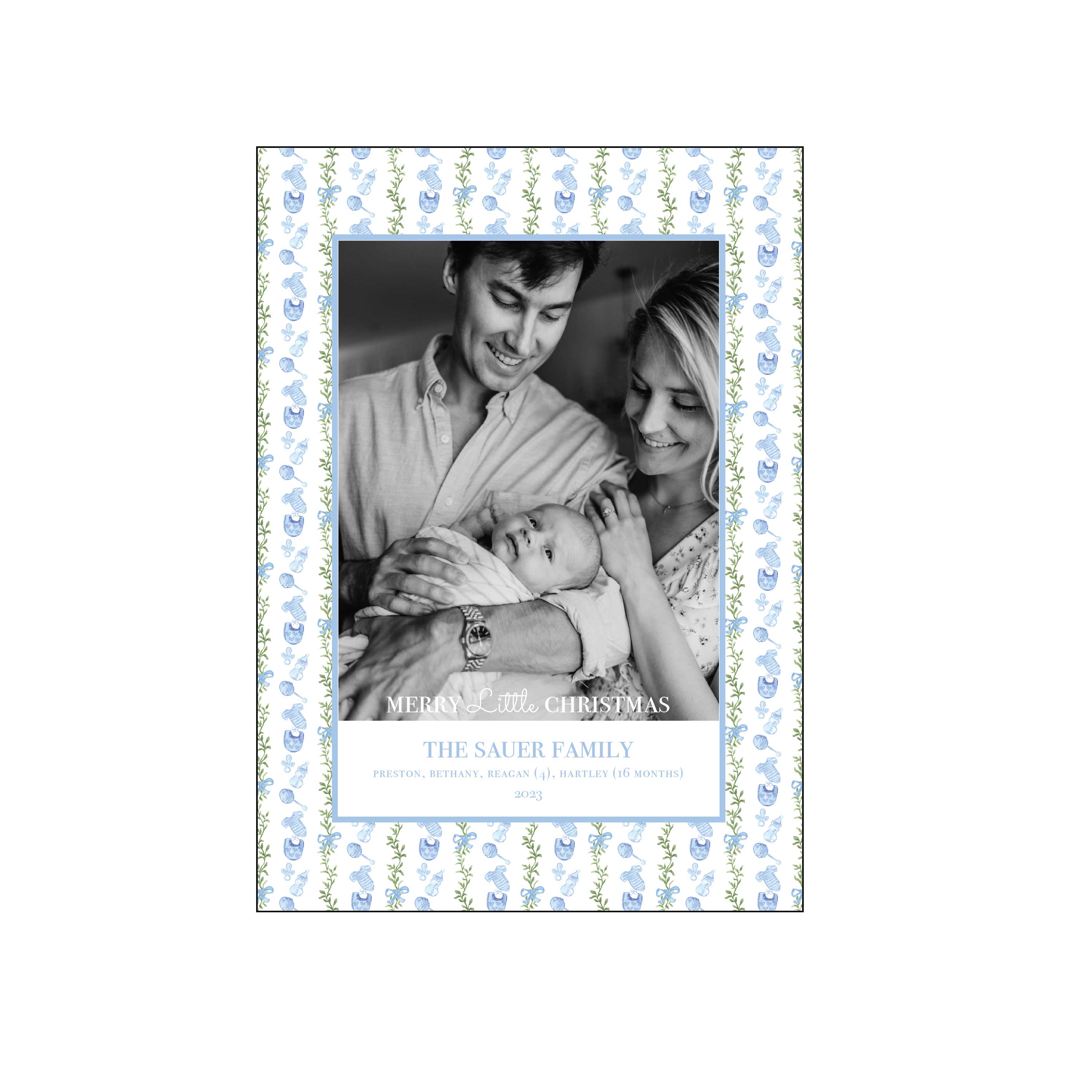 baby boy | holiday card | be sweet ink