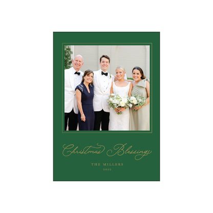 blessings | holiday card | foil-stamped
