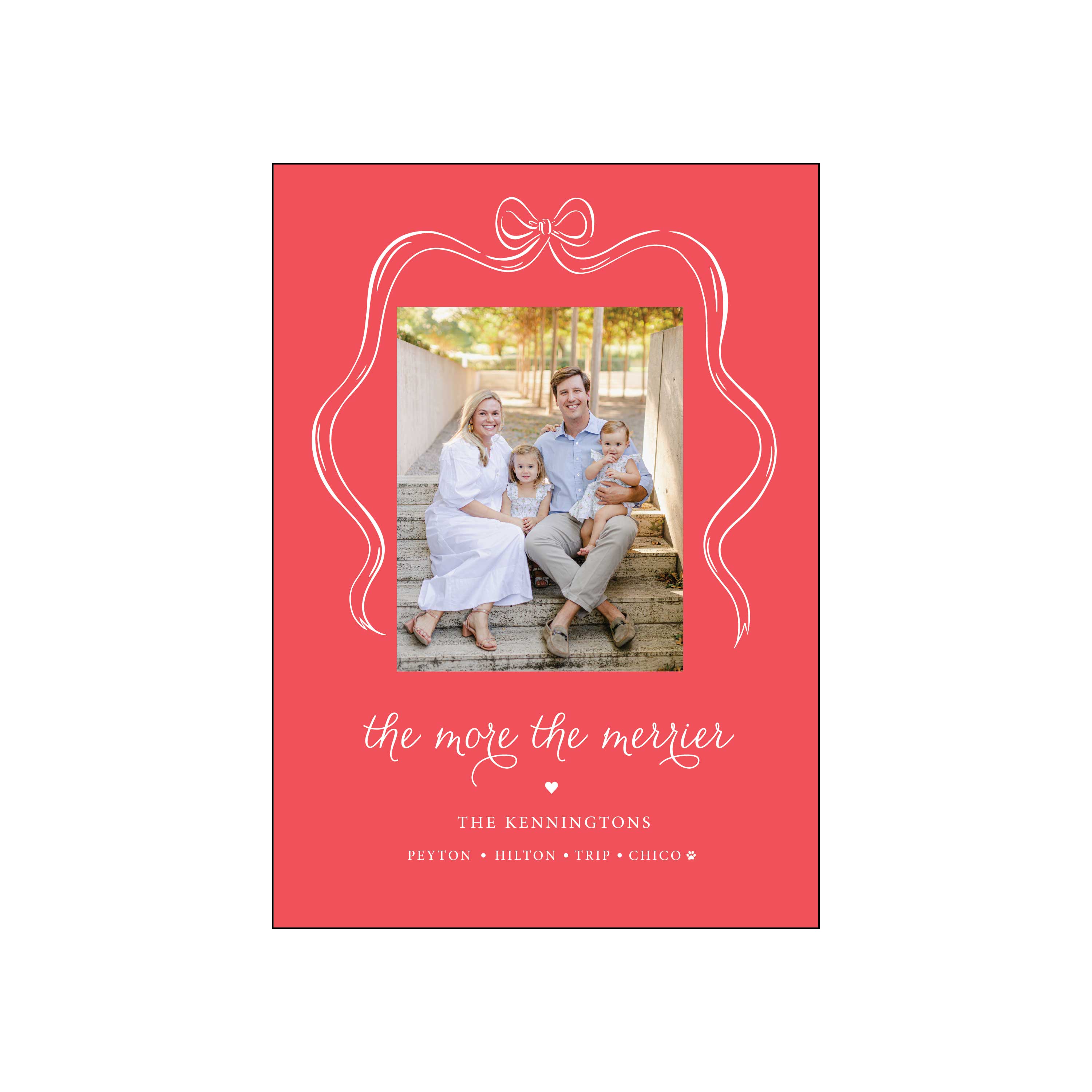 bow | holiday card | foil-stamped