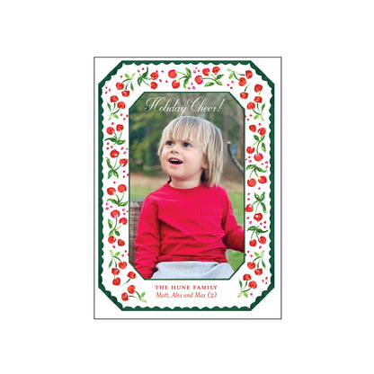 cherry border | holiday card | mesh by alex