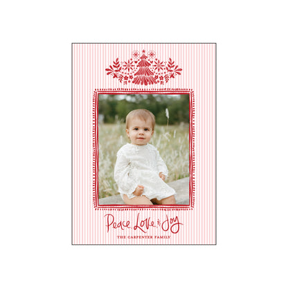 christmas otomi red | holiday card | bethany kelm