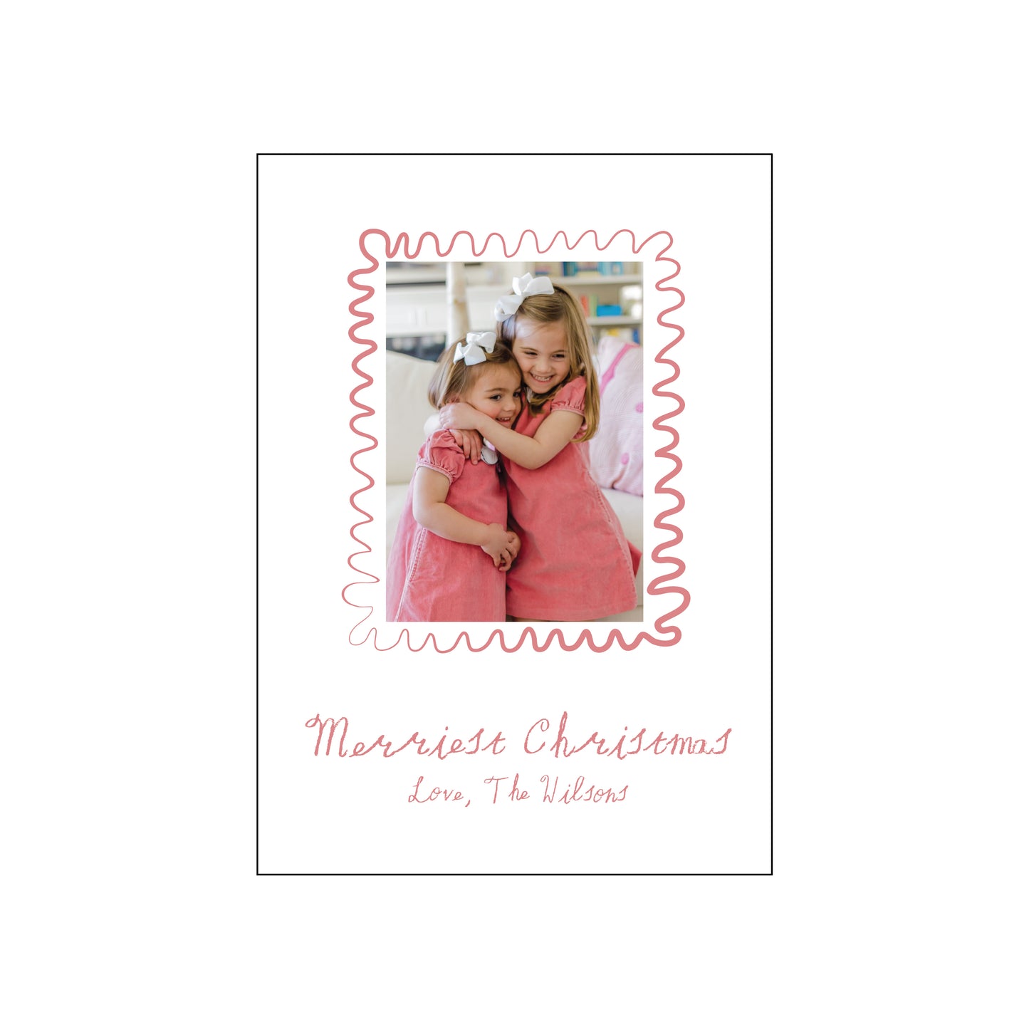 crayon squiggles | holiday card | letterpress