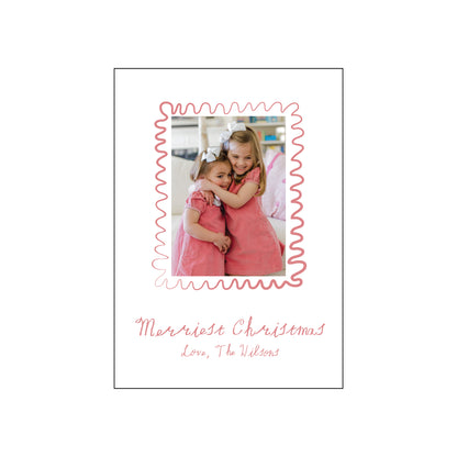 crayon squiggles | holiday card | letterpress