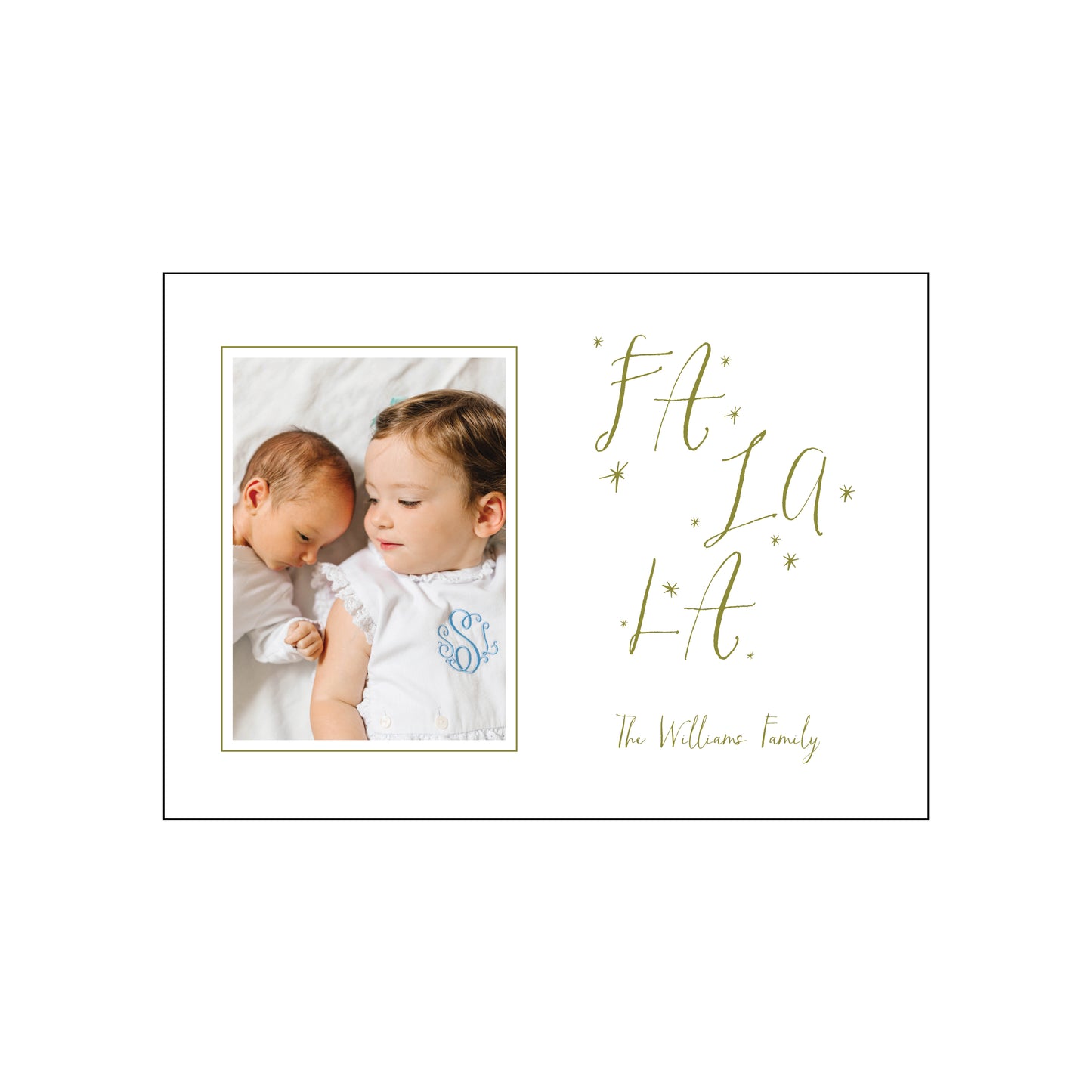 fa la la calligraphy | holiday card | letterpress
