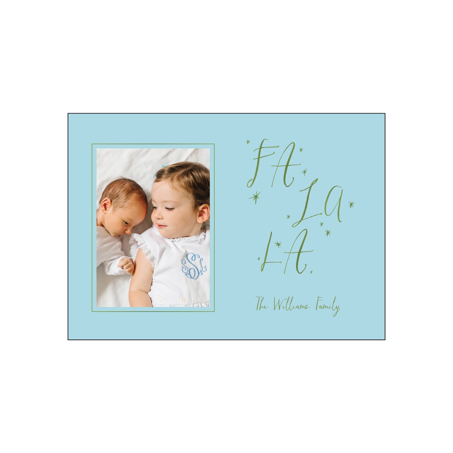 fa la la calligraphy | holiday card | foil-stamped