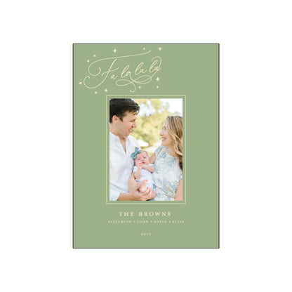 fa la la script | holiday card | digital printed