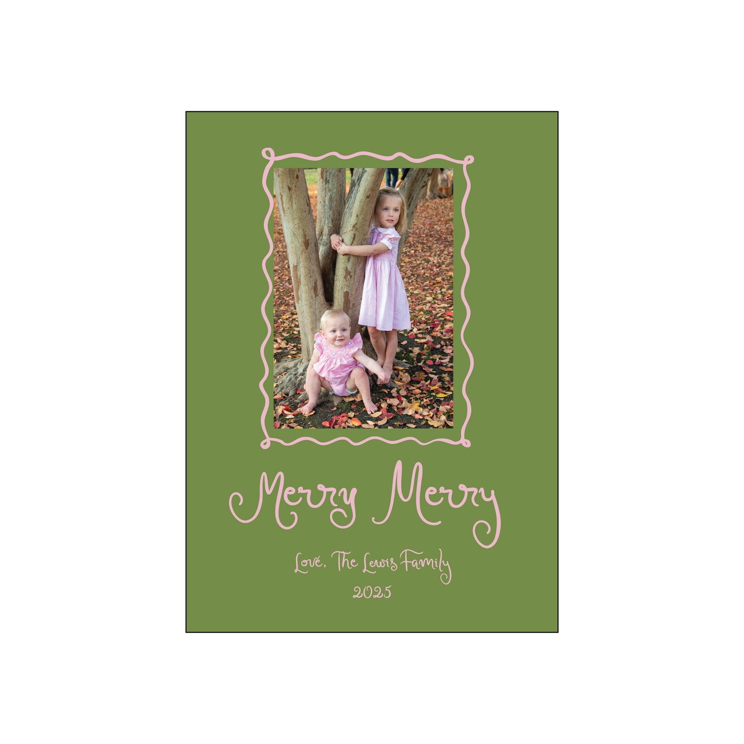 handwritten frame | holiday card | digital printed