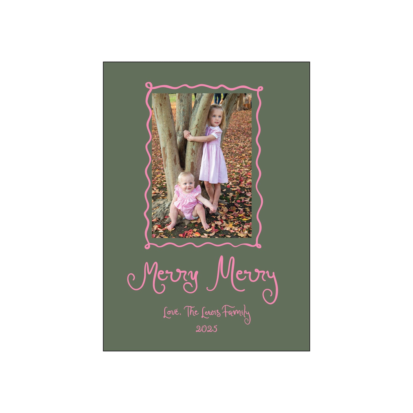 handwritten frame | holiday card | foil-stamped