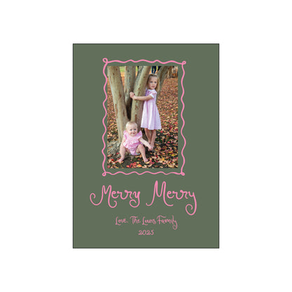 handwritten frame | holiday card | foil-stamped