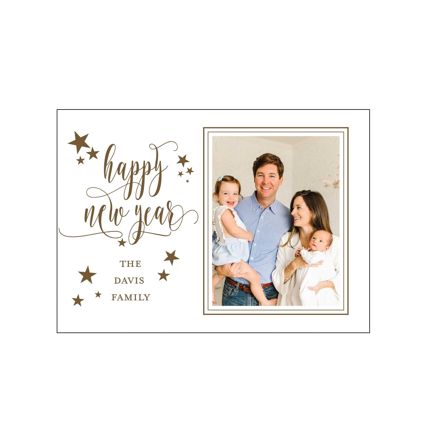 happy new year | holiday card | letterpress