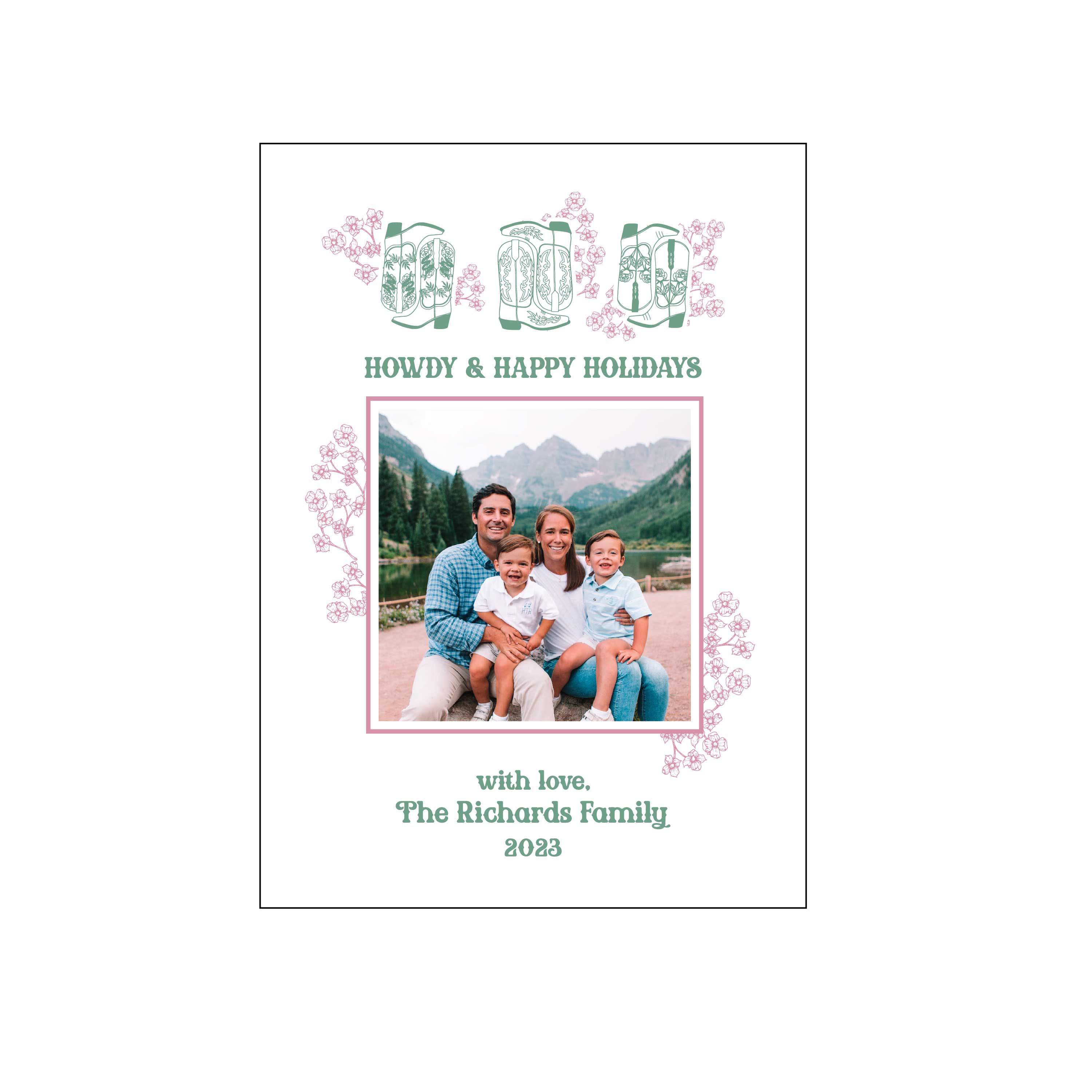 howdy and happy holidays | holiday card | digital print