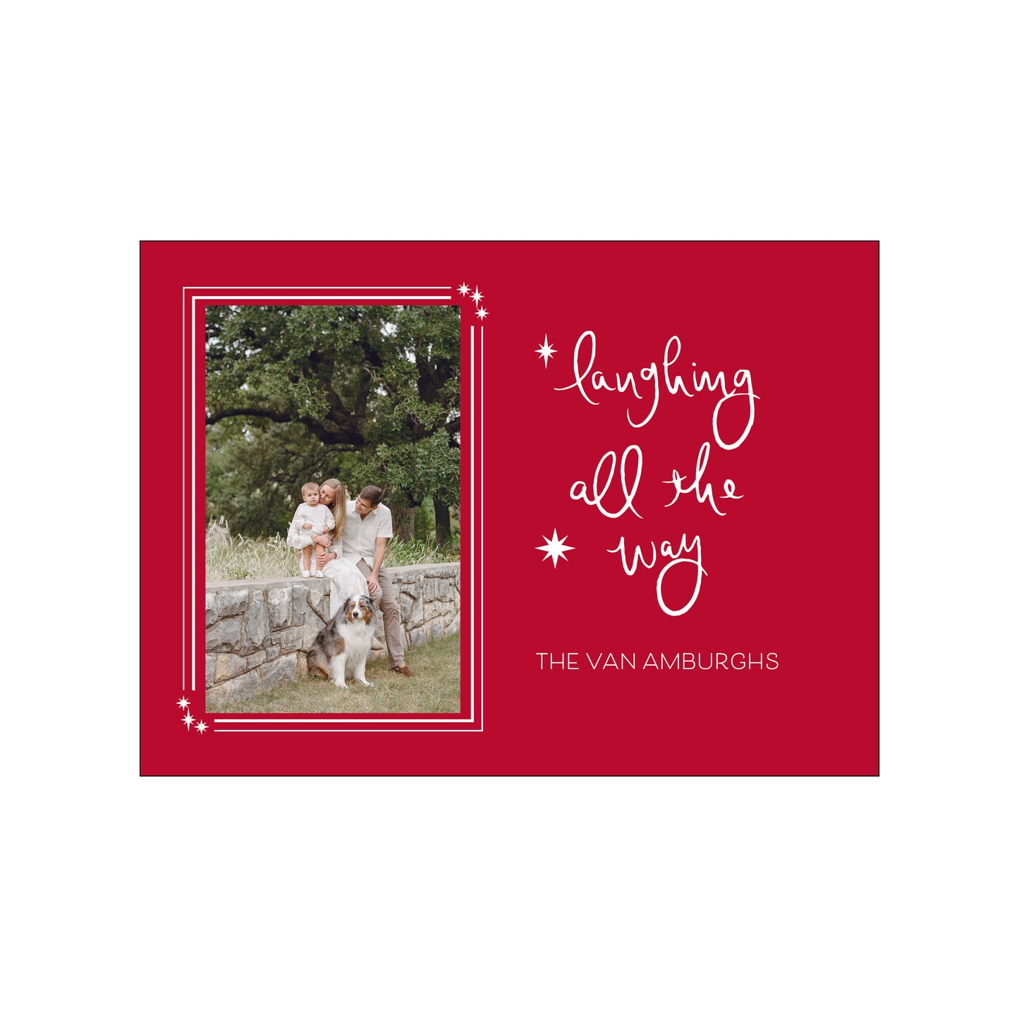 laughing all the way | holiday card | foil-stamped