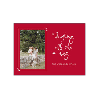 laughing all the way | holiday card | foil-stamped