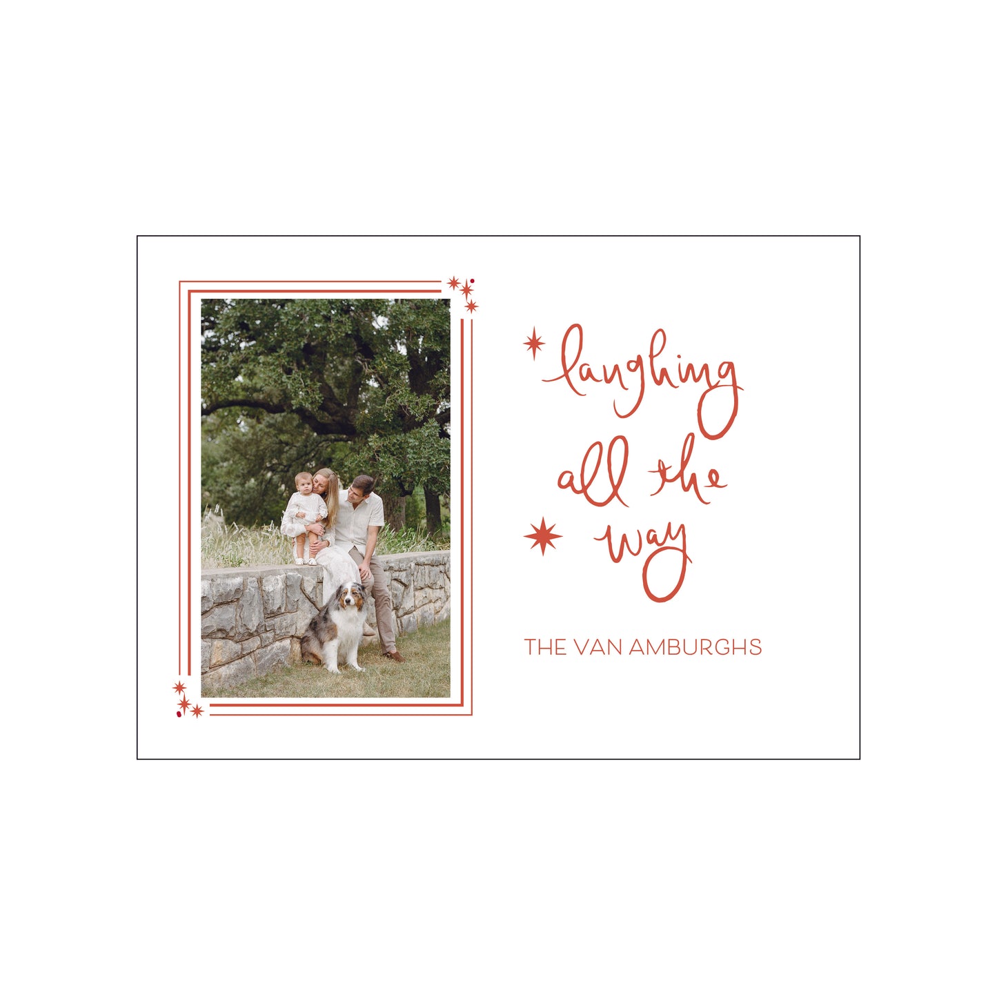 laughing all the way | holiday card | letterpress