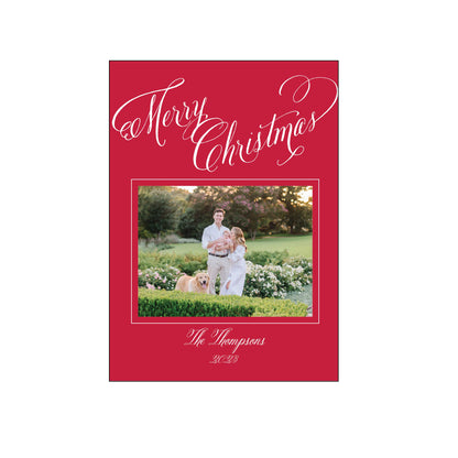merry christmas calligraphy | holiday card | foil-stamped