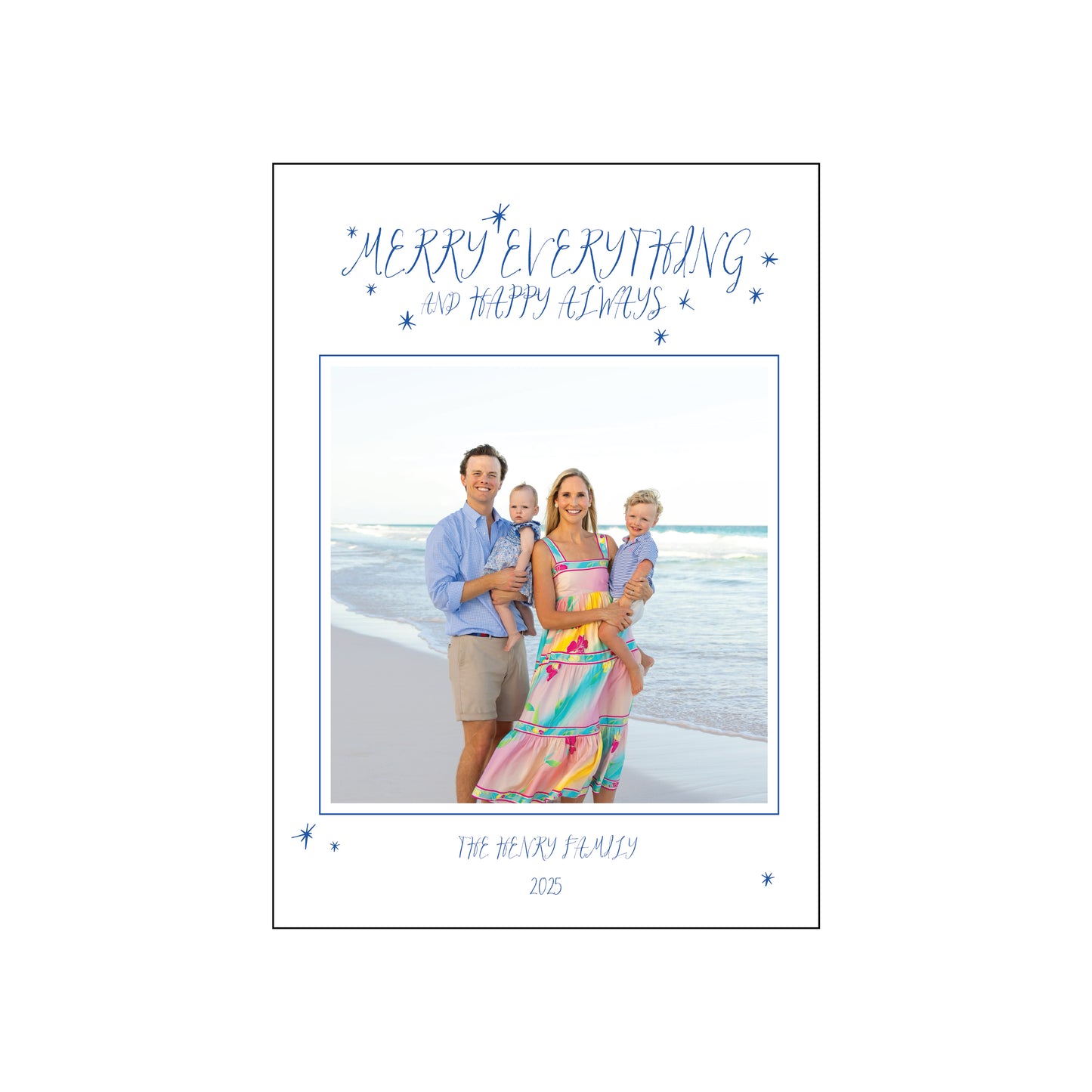 merry everything | holiday card | letterpress