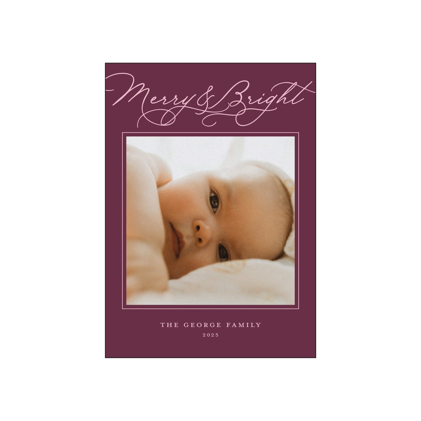 merry & bright | holiday card | digital printed