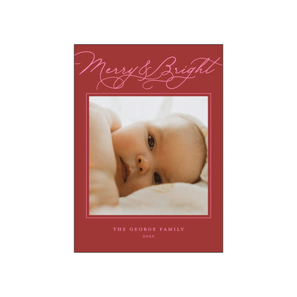 merry & bright | holiday card | foil-stamped