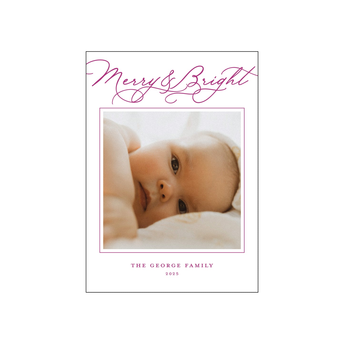 merry & bright | holiday card | letterpress
