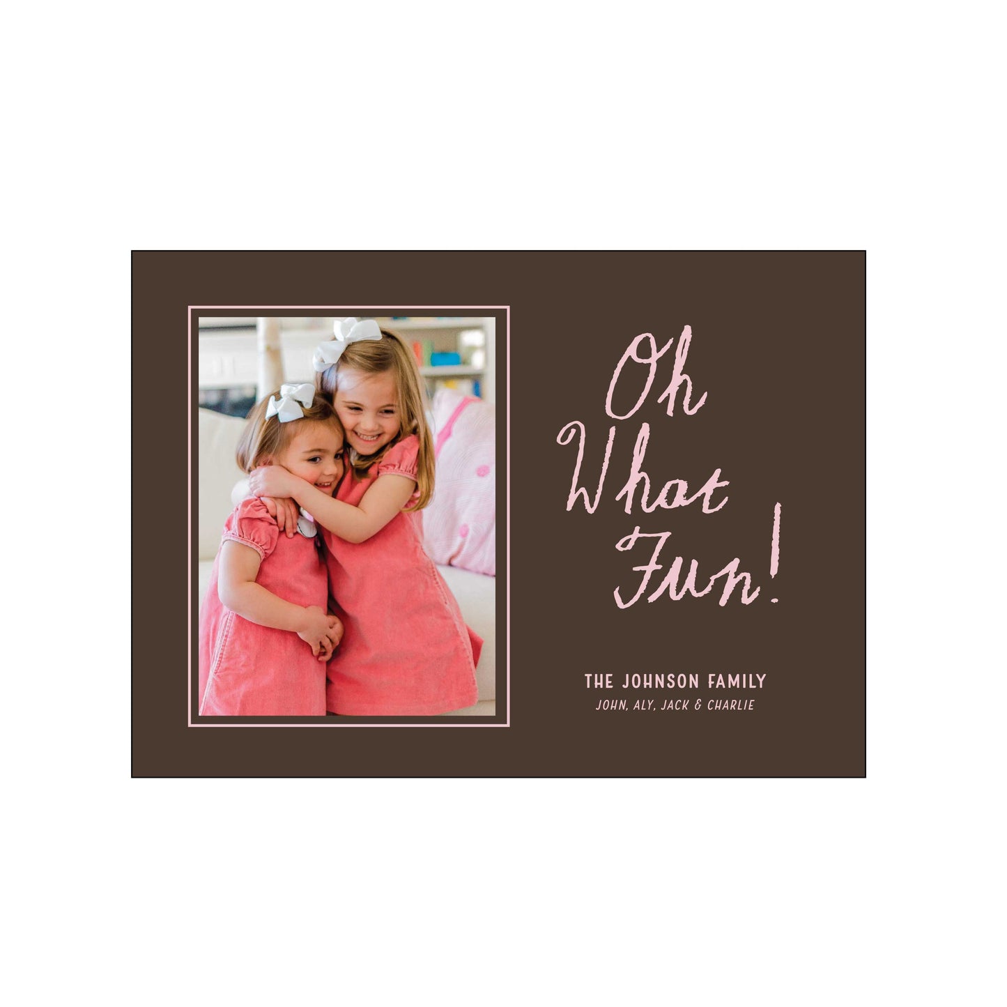 oh what fun | holiday card | foil-stamped