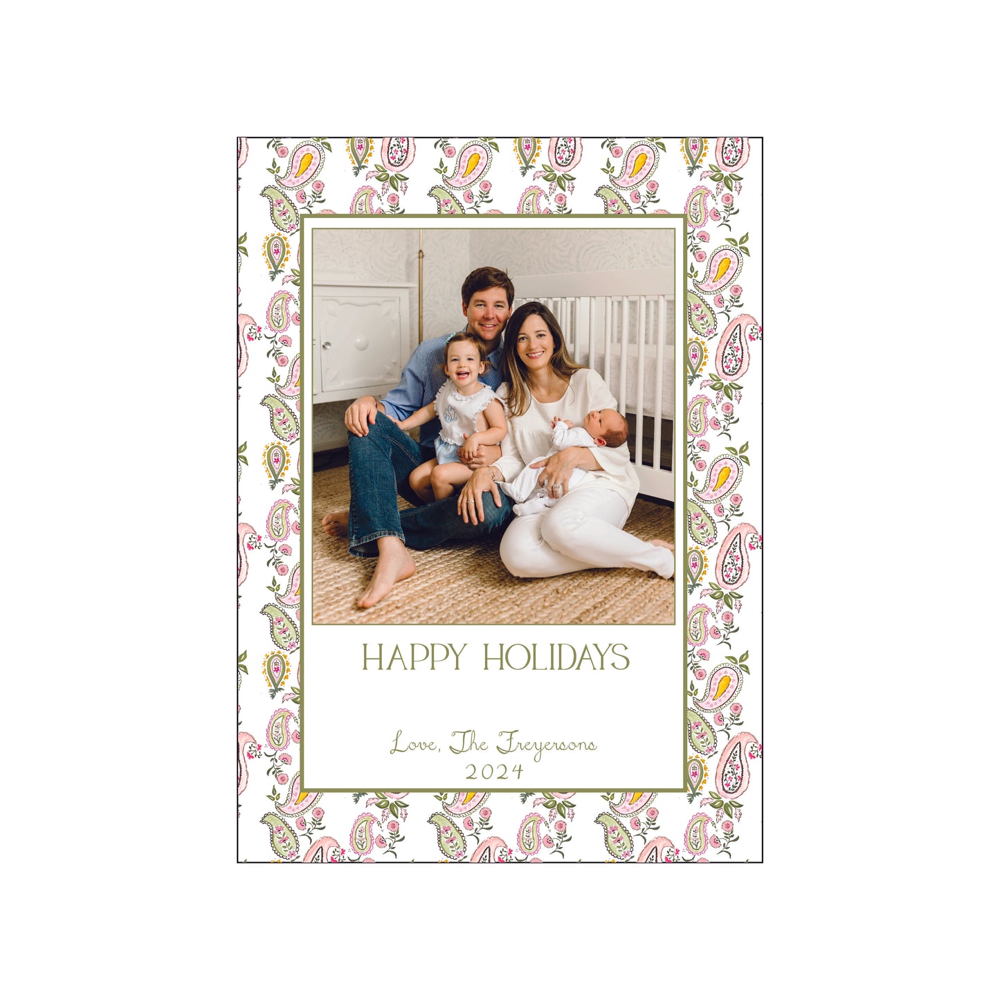 paisley print | holiday card | cedar street