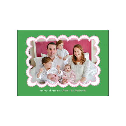 green and pink pop | horizontal | holiday card | adeline vicknair