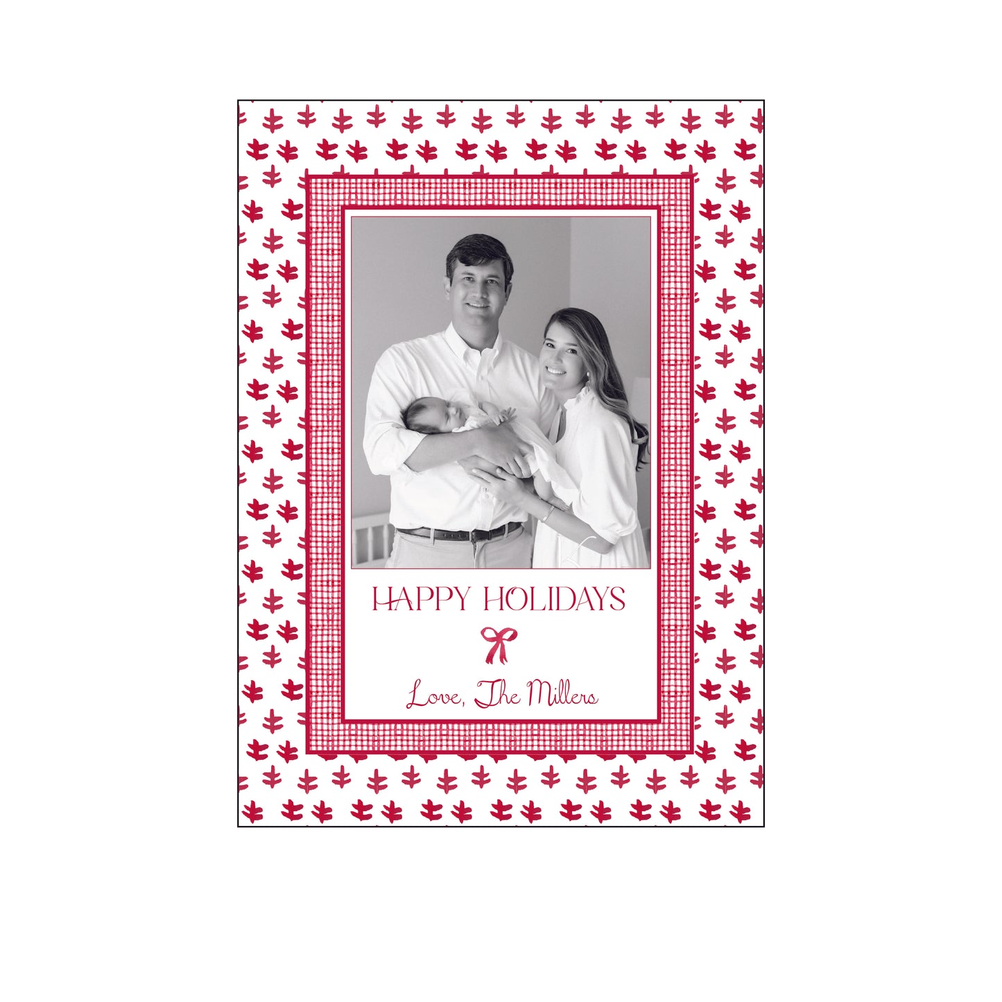 red tree gingham | holiday card | cedar street