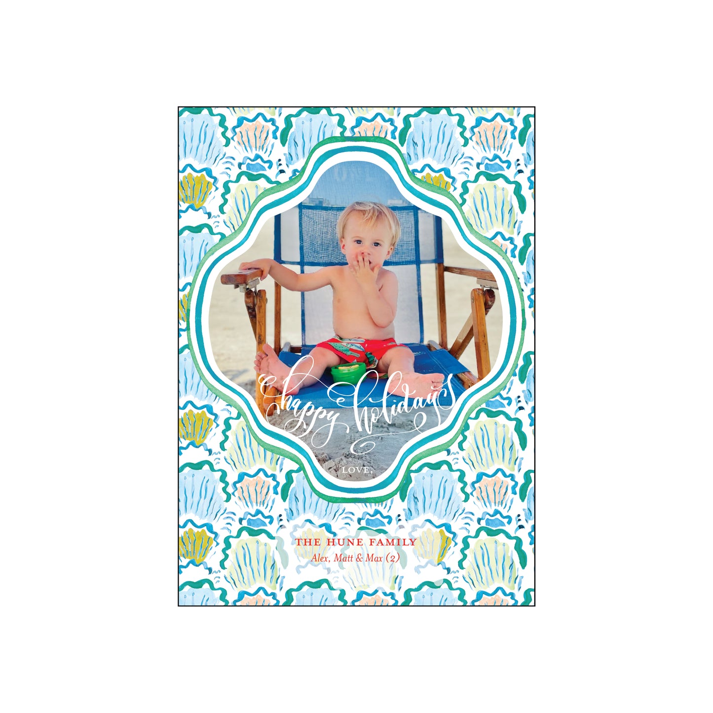 seashell | holiday card | mesh by alex