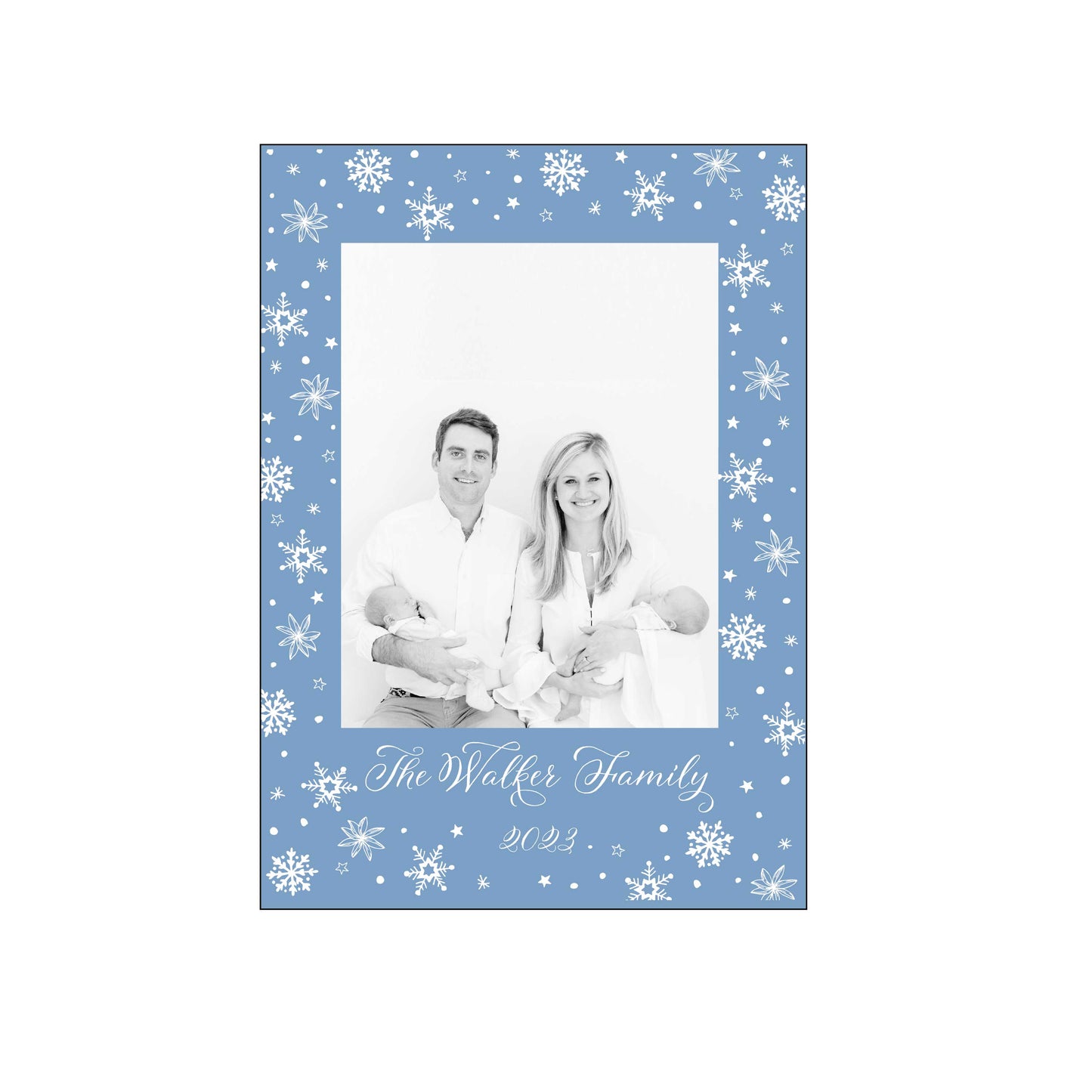 snowflake | holiday card | foil-stamped