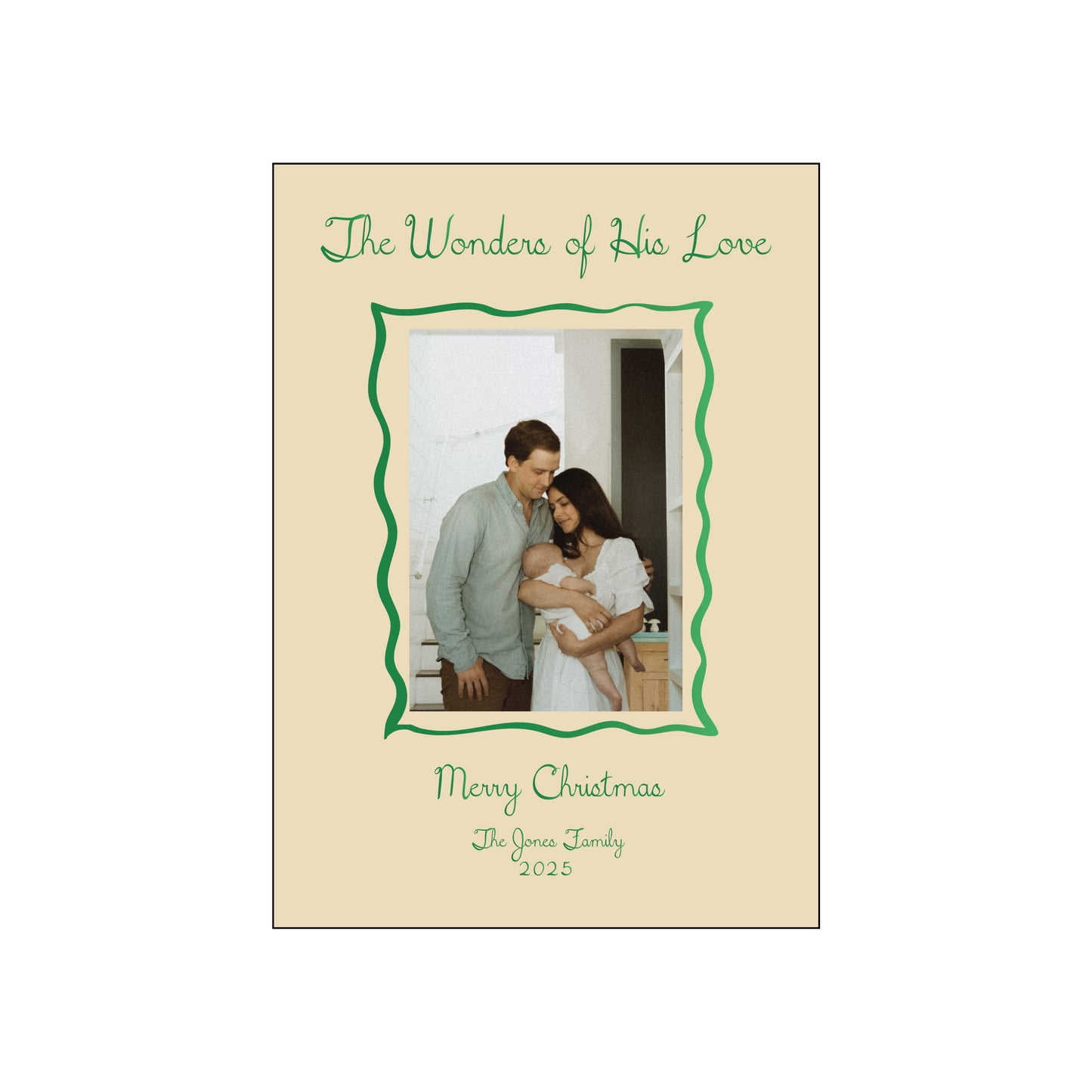 squiggle frame | holiday card | foil-stamped