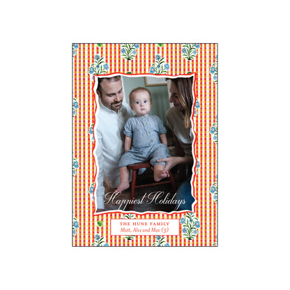 striped floral | holiday card | mesh by alex