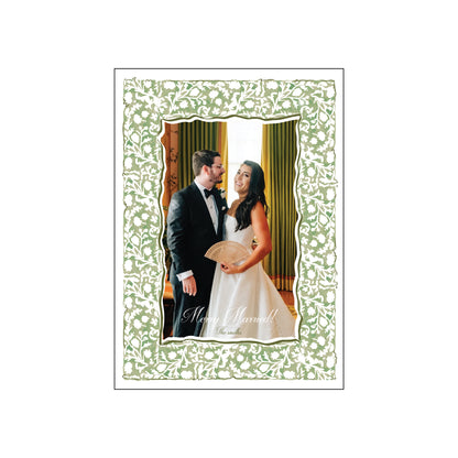 watercolor floral green | holiday card | mesh by alex
