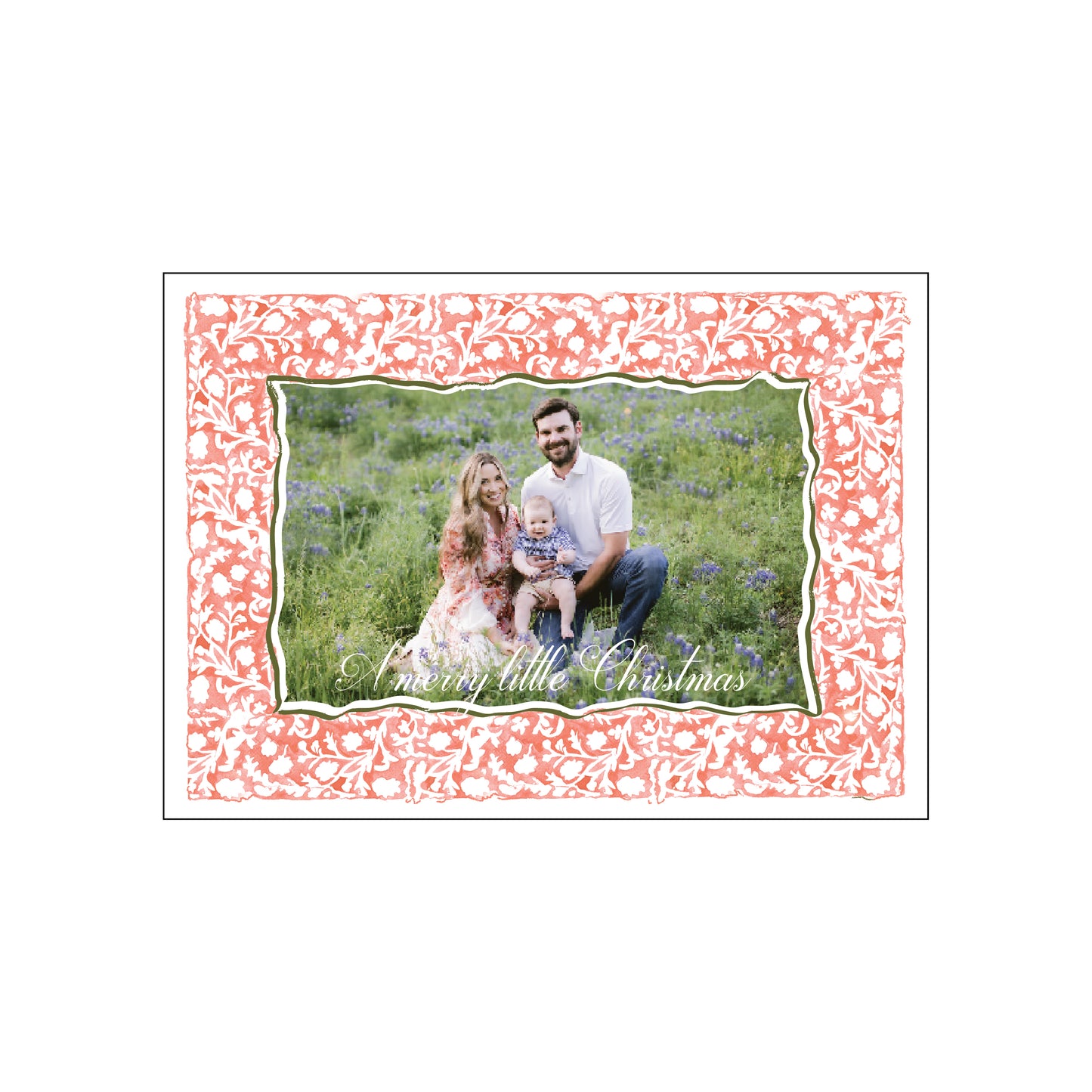 watercolor floral red | holiday card | mesh by alex