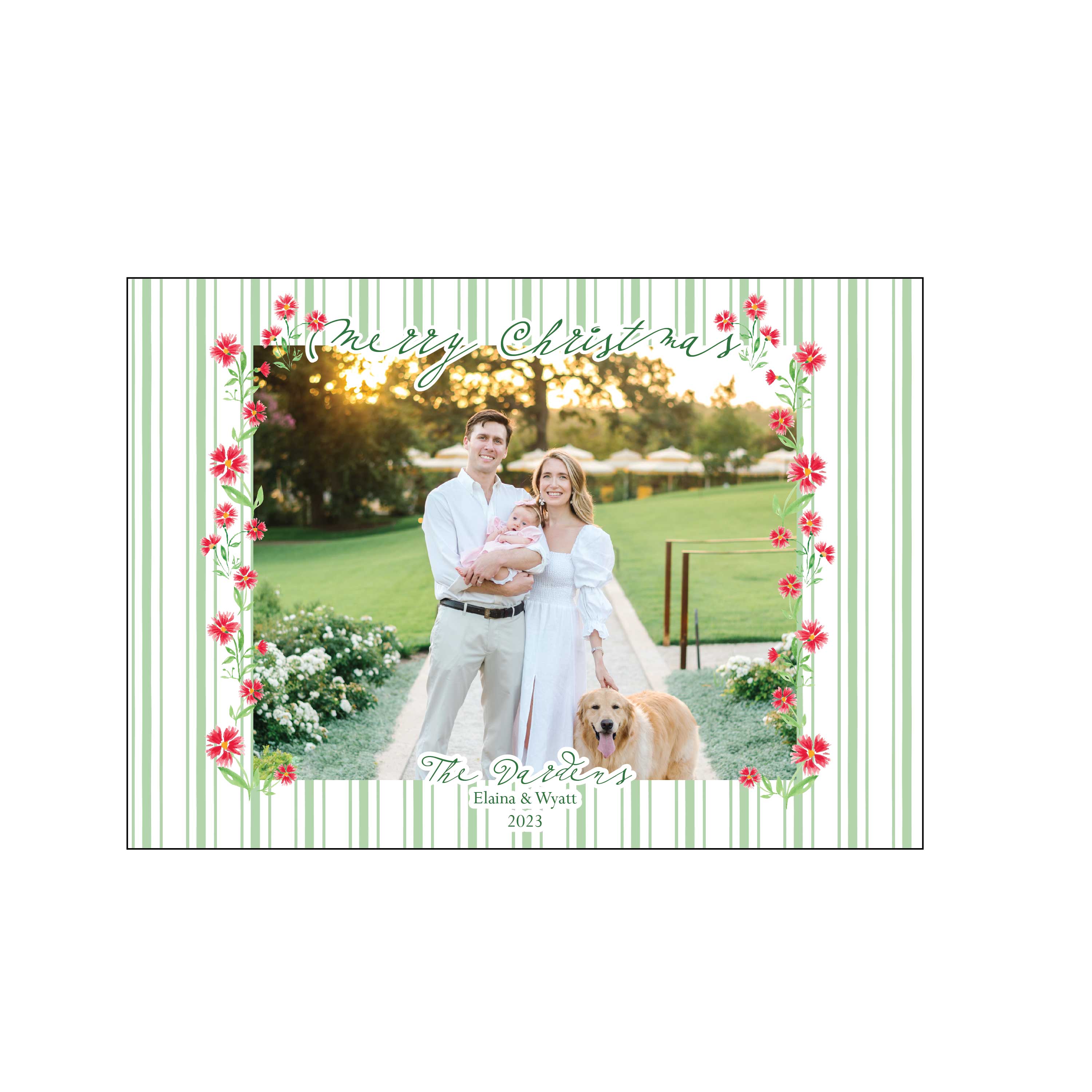 whimsical garden | landscape | holiday card | elaina fagan design