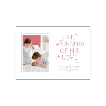 wonders of his love | holiday card | letterpress