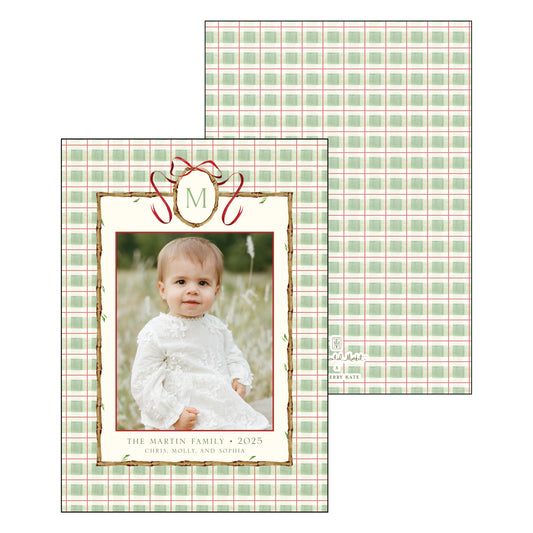 bamboo plaid | holiday card | bayberry kate